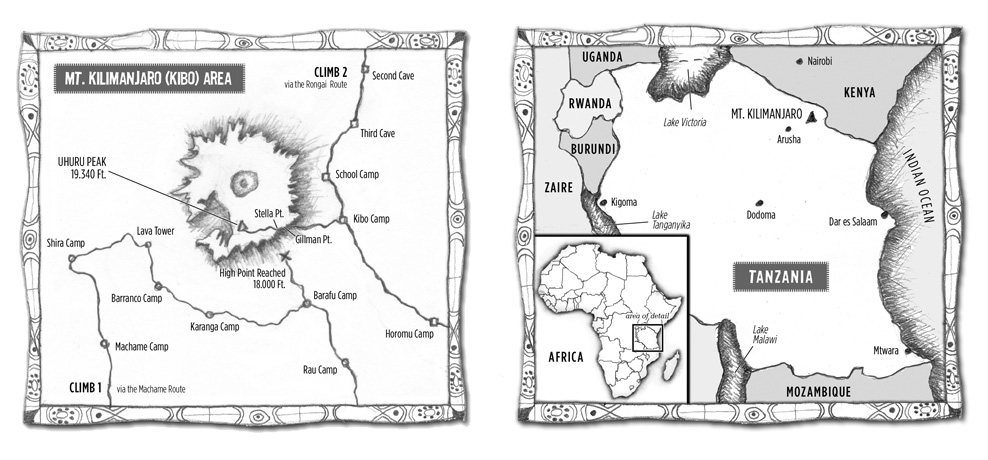 Kissing Kilimanjaro Map